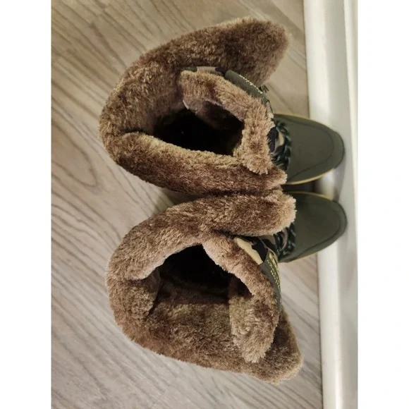 Womens Fashion Camouflage Sport Winter Snow Boots Fur Lined Size 6.5 - Picture 6 of 8